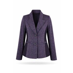 Anthropologie Cartonnier Spliced Purple Heather Business CasuBlazer JacketSize 4